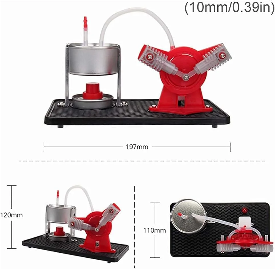 مدل موتور بخار مینیاتوری QIVGXBO، اسباب بازی آموزشی، موتور استرلینگ DIY، ژنراتور، آزمایش علمی، ساخت اسباب بازی مدل اختراع علمی محبوب برای کودکان و بزرگسالان، آشنا با Leunlee