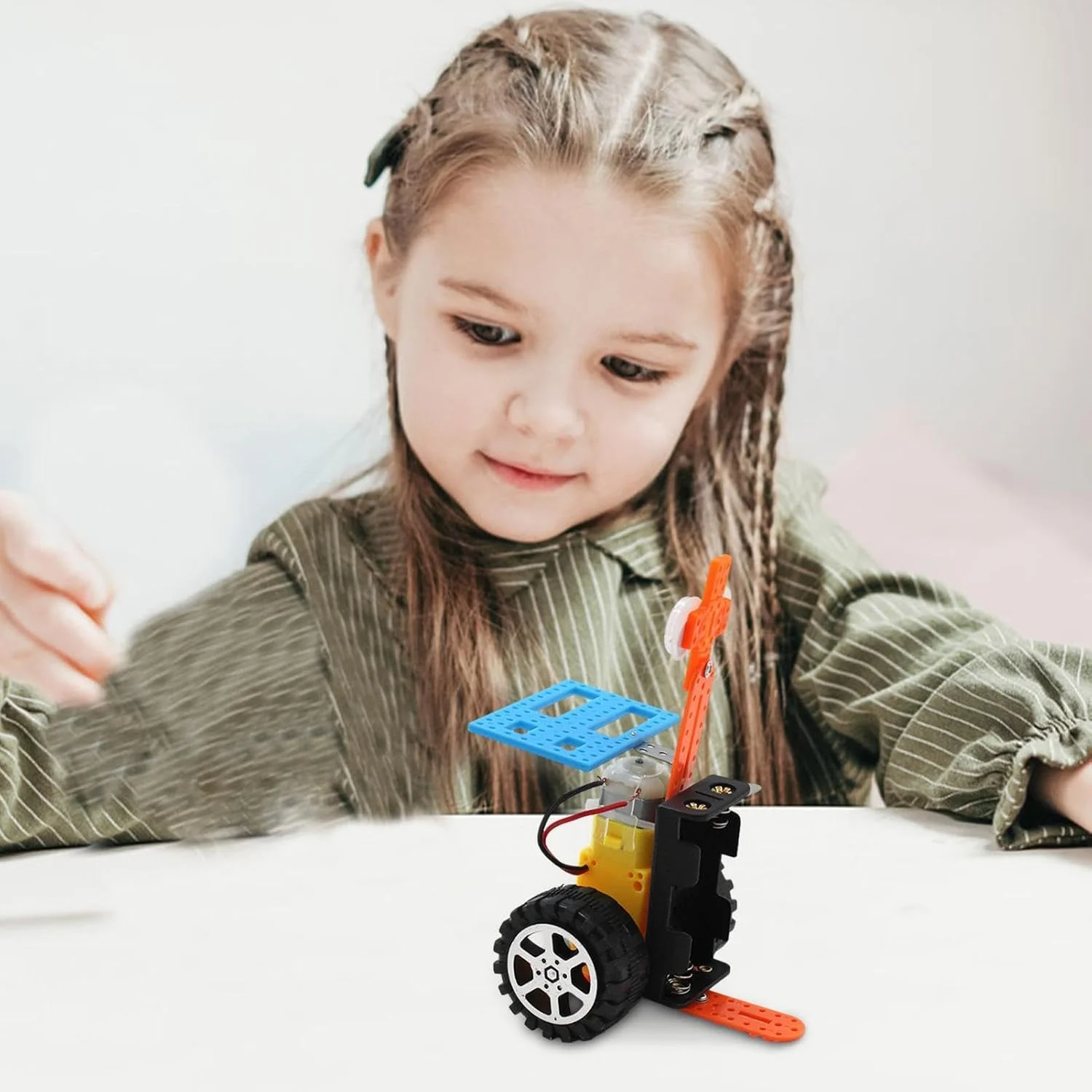 اسباب بازی ساخت ربات برای کودکان - کیت کاردستی ربات تحویل غذا، آزمایش علمی آموزشی، اسباب بازی فناوری برای یادگیری و سرگرمی، هدیه ایده آل برای کودکان و هدیه جشن