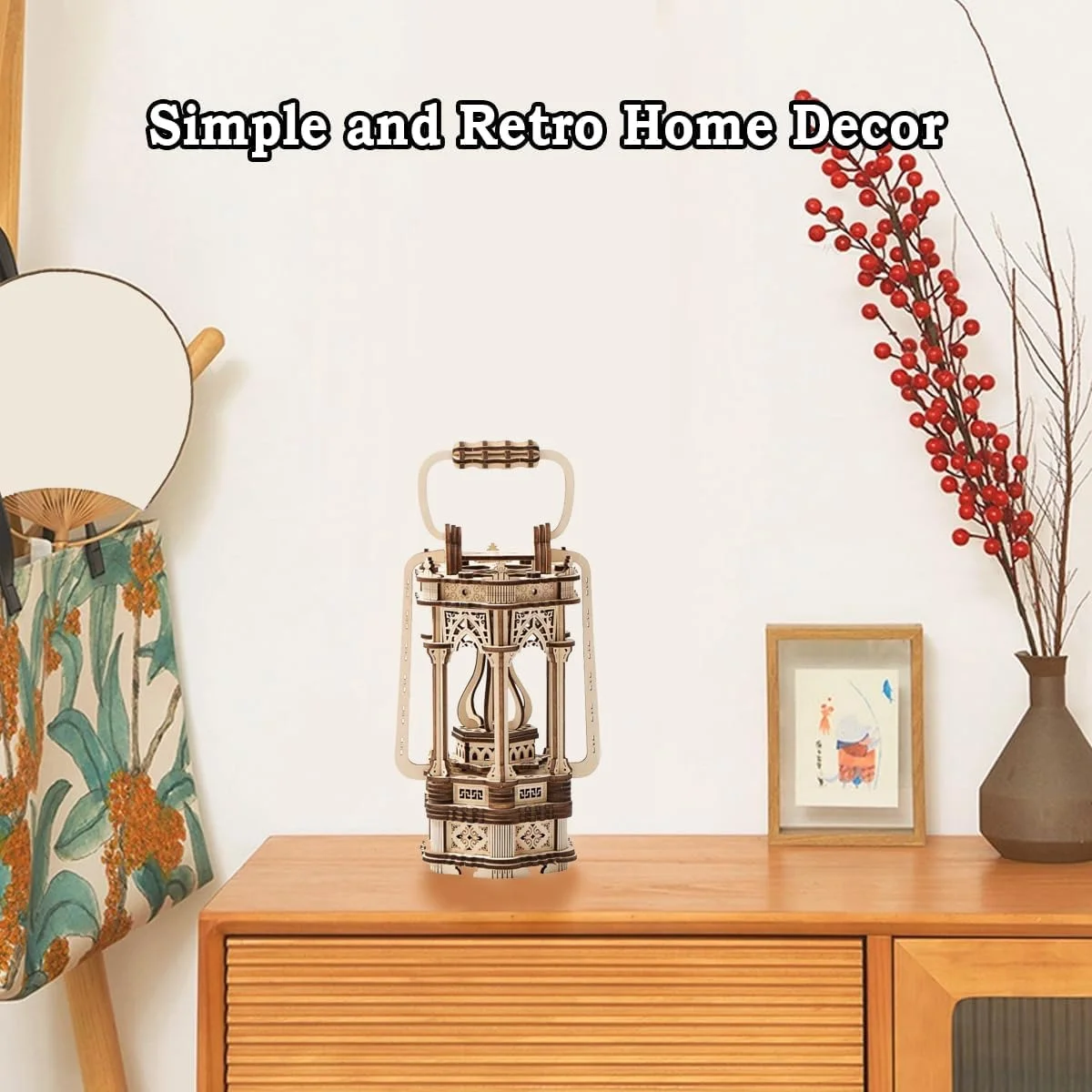 پازل های چوبی سه بعدی برای بزرگسالان، فانوس پازل سه بعدی ال ای دی 145 قطعه، کیت های مدل سازی چوبی سه بعدی برای بزرگسالان، ساخت با الوار، بدون نیاز به چسب یا ابزار دیگر، بهترین هدیه خلاقانه برای کودکان، دکوراسیون عتیقه