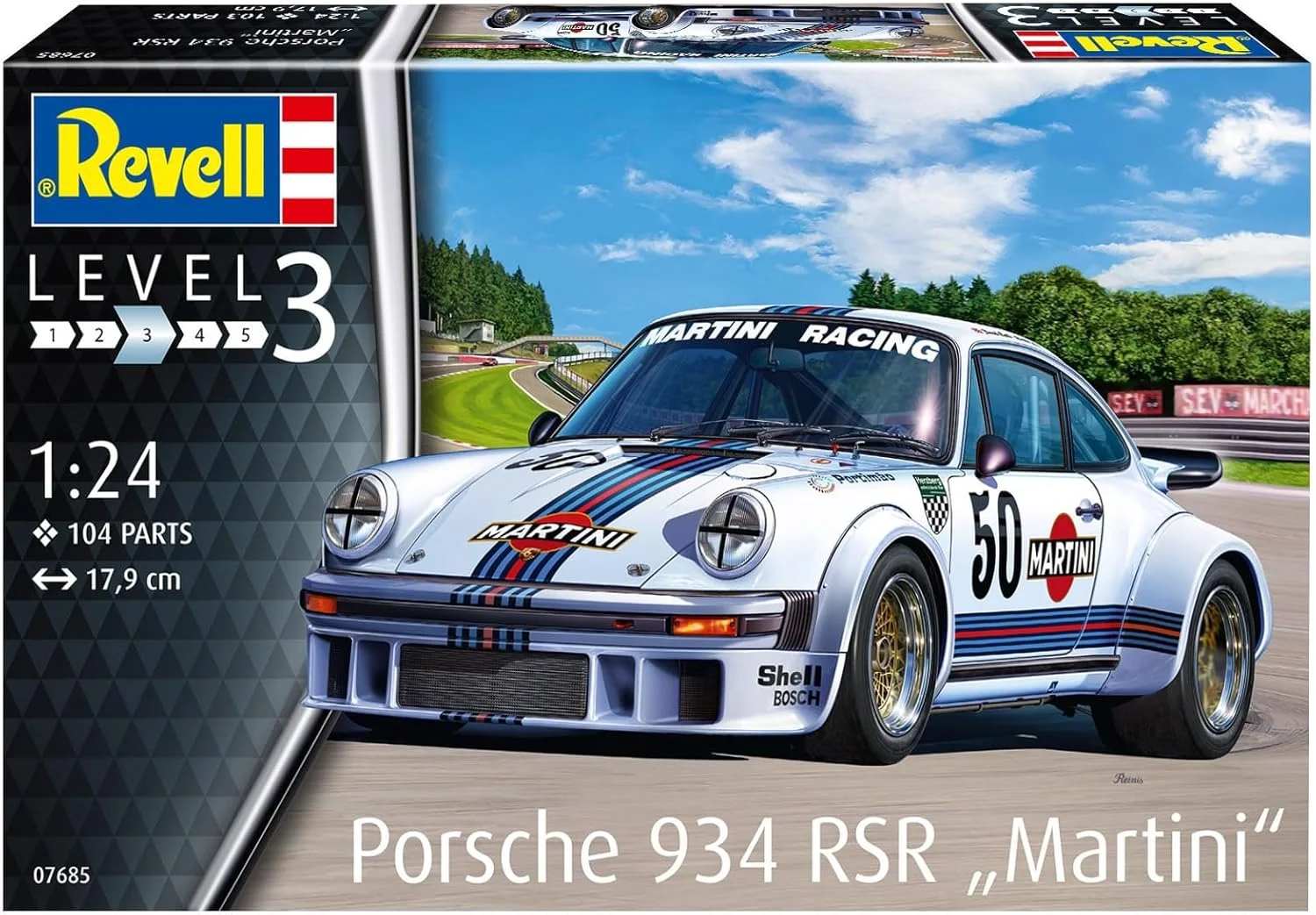 کیت مدل پلاستیکی Revell RV07685 07685 7685 1:24 Porsche 934 RSR 'Martini Racing'