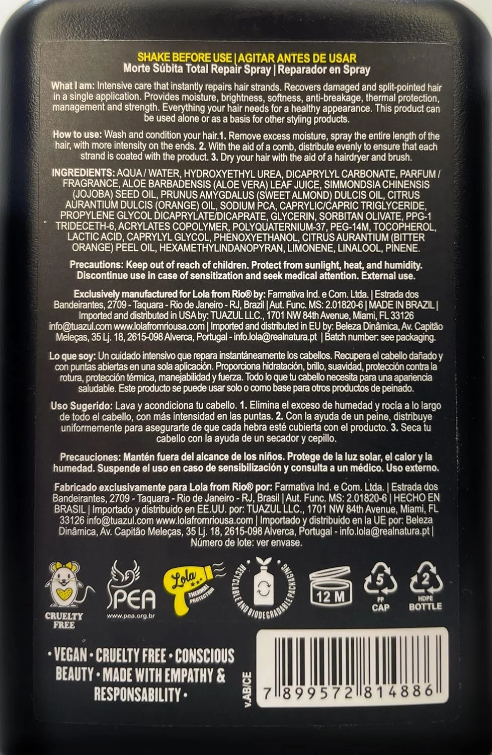 اسپری مو ترمیم کننده لولا کازمتیکس مورته سوبیتا اسپری مو ترمیم کننده لولا کازمتیکس مورته سوبیتا