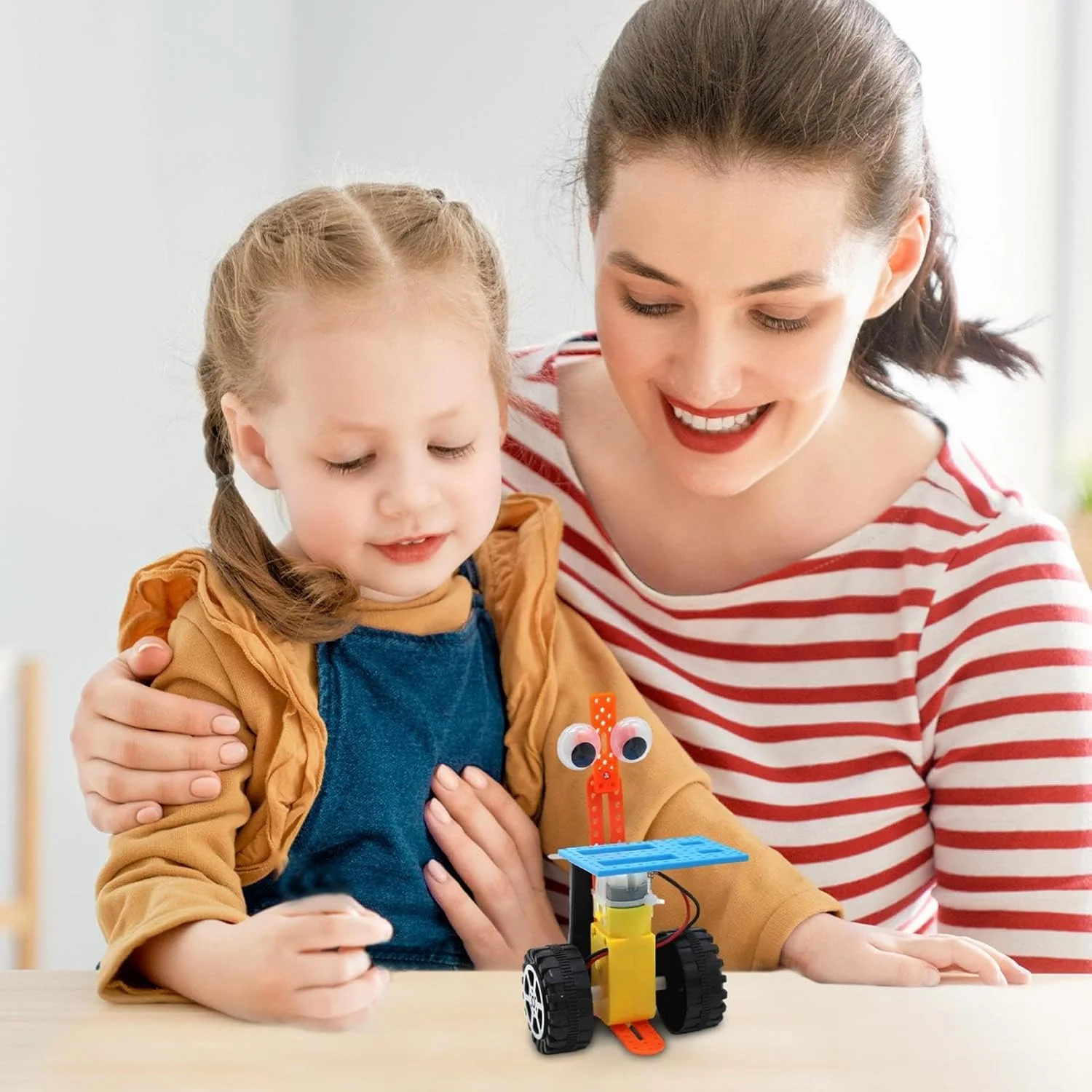 اسباب بازی ساخت ربات برای کودکان - کیت کاردستی ربات تحویل غذا، آزمایش علمی آموزشی، اسباب بازی فناوری برای یادگیری و سرگرمی، هدیه ایده آل برای کودکان و هدیه جشن