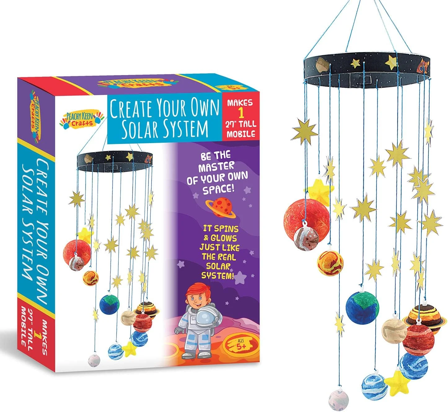 مجموعه ساخت منظومه شمسی Peachy Keen Crafts - مجموعه کامل مدل سیارات برای کودکان