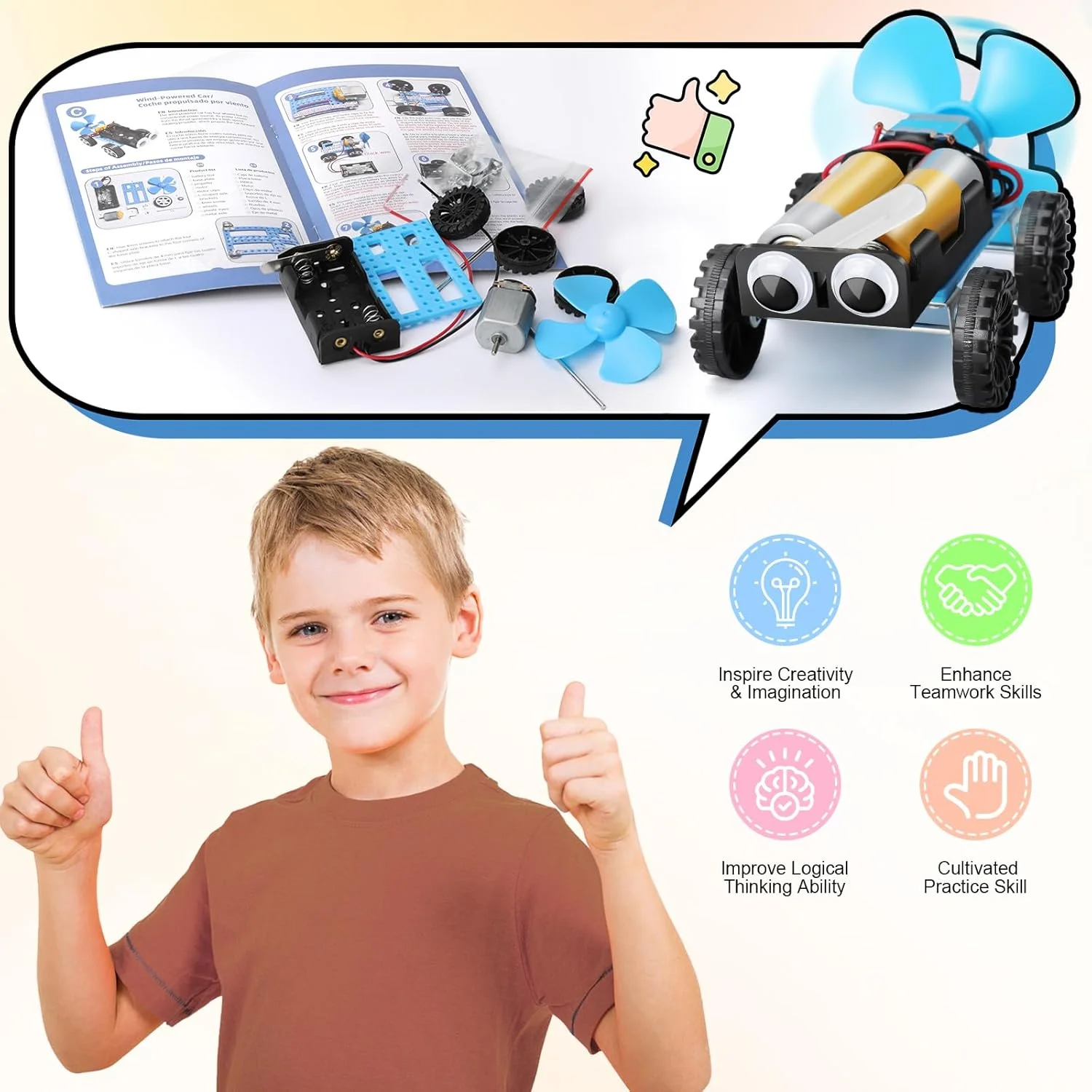 کیت ربات علمی پرکیسبابی برای پسران و دختران 6-7-8-9-10-11-12 ساله | هدیه برای کودکان 6+ ساله | اسباب بازی های آموزشی STEM برای کودکان | مجموعه ساخت ربات DIY | اسباب بازی های یادگیری و آموزشی