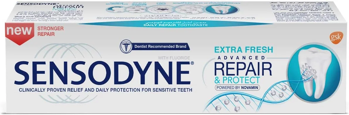 خمیر دندان، دهانشویه و مسواک سنسوداین برای دندان های حساس، 2 عدد خمیر دندان، 2 عدد دهانشویه و 2 عدد مسواک