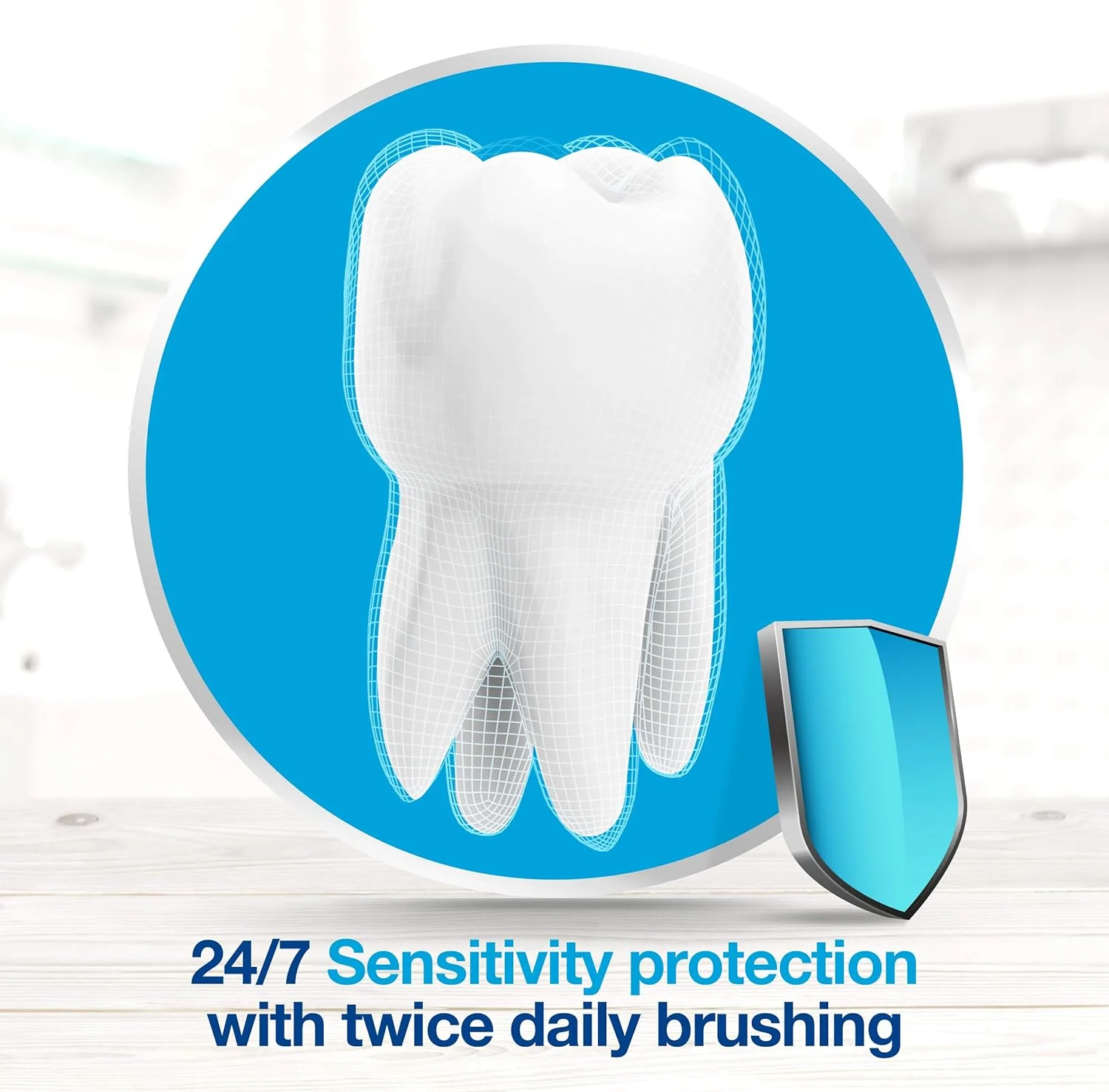 خمیر دندان سنسوداین محافظت 24/7 از حساسیت، سفید کننده اضافی، لوله های 6.5 اونسی (بسته 3 عددی) خمیر دندان سنسوداین محافظت 24/7 از حساسیت، سفید کننده اضافی، لوله های 6.5 اونسی (بسته 3 عددی)