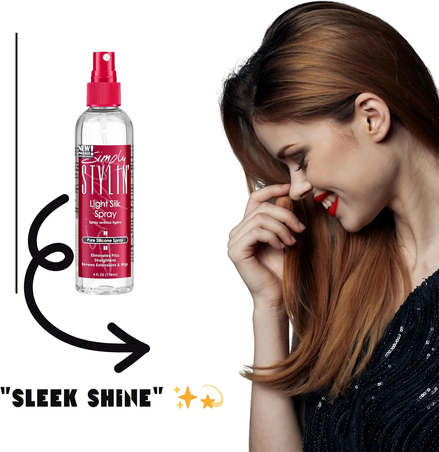 اسپری مو ضد وز و ابریشمی سبک Simply Stylin' - محافظ حرارت سیلیکونی خالص - محصولات مو برای زنان - باز کننده گره و اسپری موی مصنوعی - 118 میلی لیتر اسپری مو ضد وز و ابریشمی سبک Simply Stylin' - محافظ حرارت سیلیکونی خالص - محصولات مو برای زنان - باز کننده گره و اسپری موی مصنوعی - 118 میلی لیتر