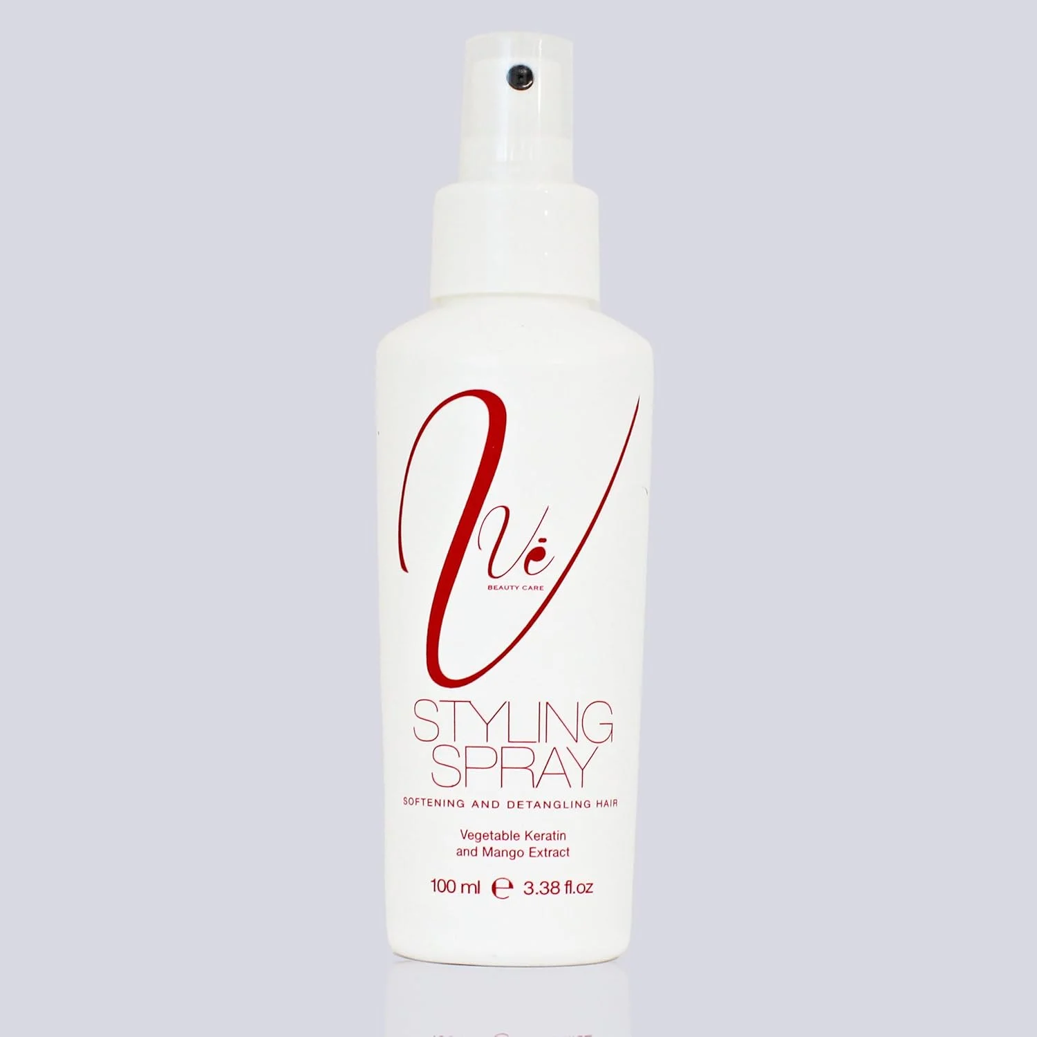 اسپری حالت دهنده مو وی بیوتی کر 100 میلی لیتر - اسپری ضد وز، باز کننده گره و نرم کننده مو با کراتین گیاهی و عصاره انبه | فرمول مغذی بدون نیاز به آبکشی برای موهای صاف و سالم