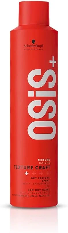 اسپری حالت دهنده مو با بافت خشک Schwarzkopf Professional OSiS+ Texture Craft | موهای غیر چسبنده با درخشش طبیعی | وگان | اسپری خشک ظریف | نگهدارنده انعطاف پذیر | 300 میلی لیتر