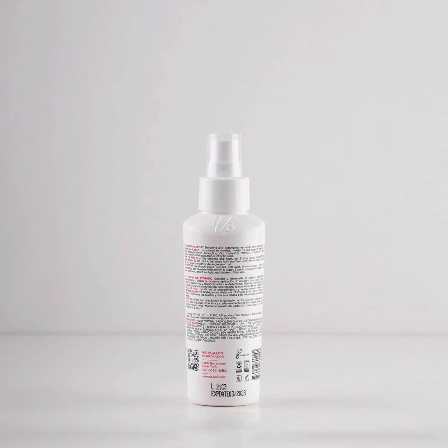 اسپری حالت دهنده مو وی بیوتی کر 100 میلی لیتر - اسپری ضد وز، باز کننده گره و نرم کننده مو با کراتین گیاهی و عصاره انبه | فرمول مغذی بدون نیاز به آبکشی برای موهای صاف و سالم