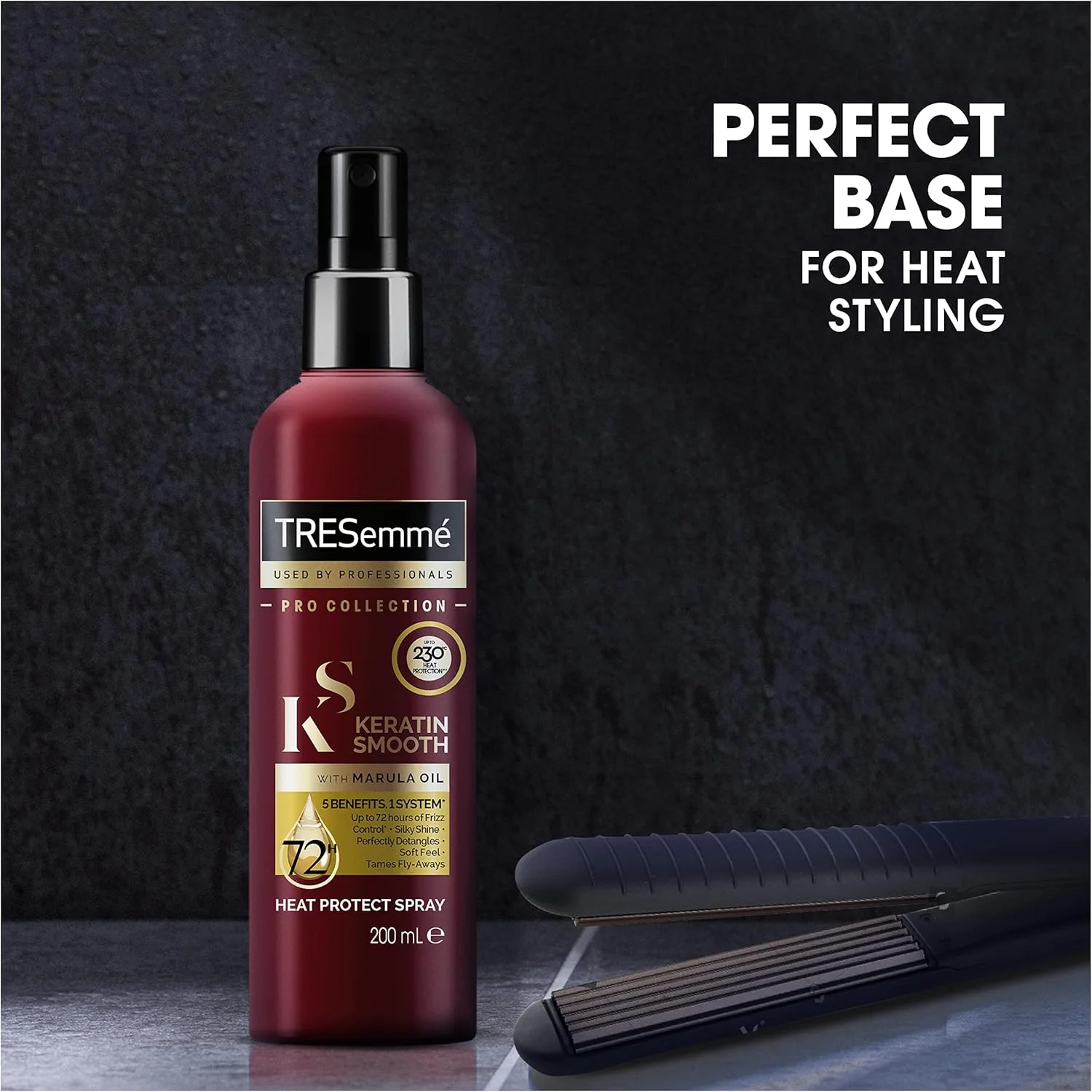 اسپری محافظ حرارت کراتین صاف کننده مو TRESemmé Pro Collection حاوی کراتین و روغن مارولا، محافظت در برابر حرارت تا 230 درجه سانتیگراد، 200 میلی لیتر اسپری محافظ حرارت کراتین صاف کننده مو TRESemmé Pro Collection حاوی کراتین و روغن مارولا، محافظت در برابر حرارت تا 230 درجه سانتیگراد، 200 میلی لیتر