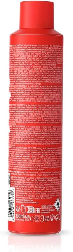 اسپری حالت دهنده مو با بافت خشک Schwarzkopf Professional OSiS+ Texture Craft | موهای غیر چسبنده با درخشش طبیعی | وگان | اسپری خشک ظریف | نگهدارنده انعطاف پذیر | 300 میلی لیتر