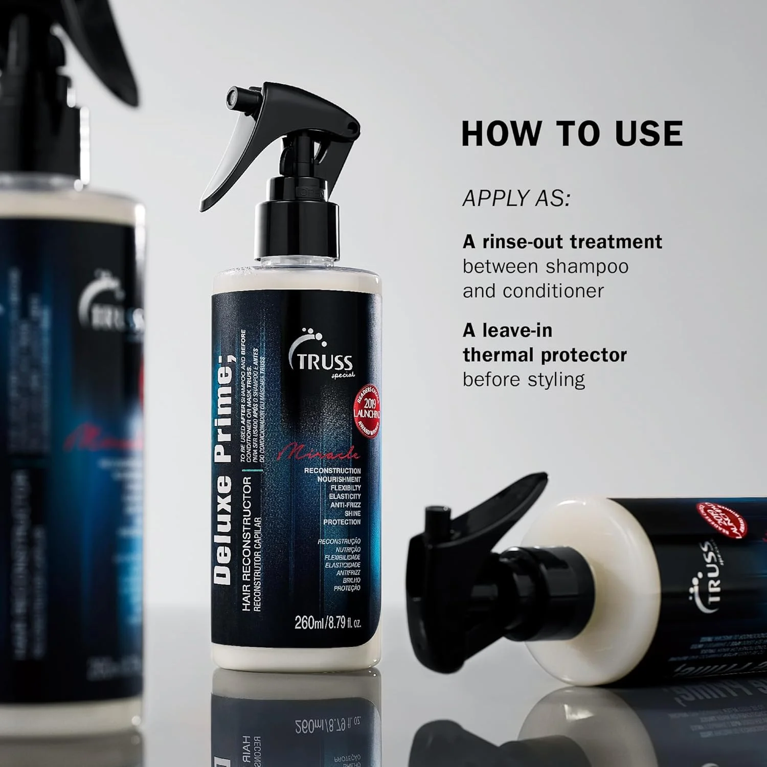 اسپری درمان موی لوکس پرایم تروس، اسپری محافظ حرارت غنی شده با پروتئین اسپری درمان موی لوکس پرایم تروس، اسپری محافظ حرارت غنی شده با پروتئین