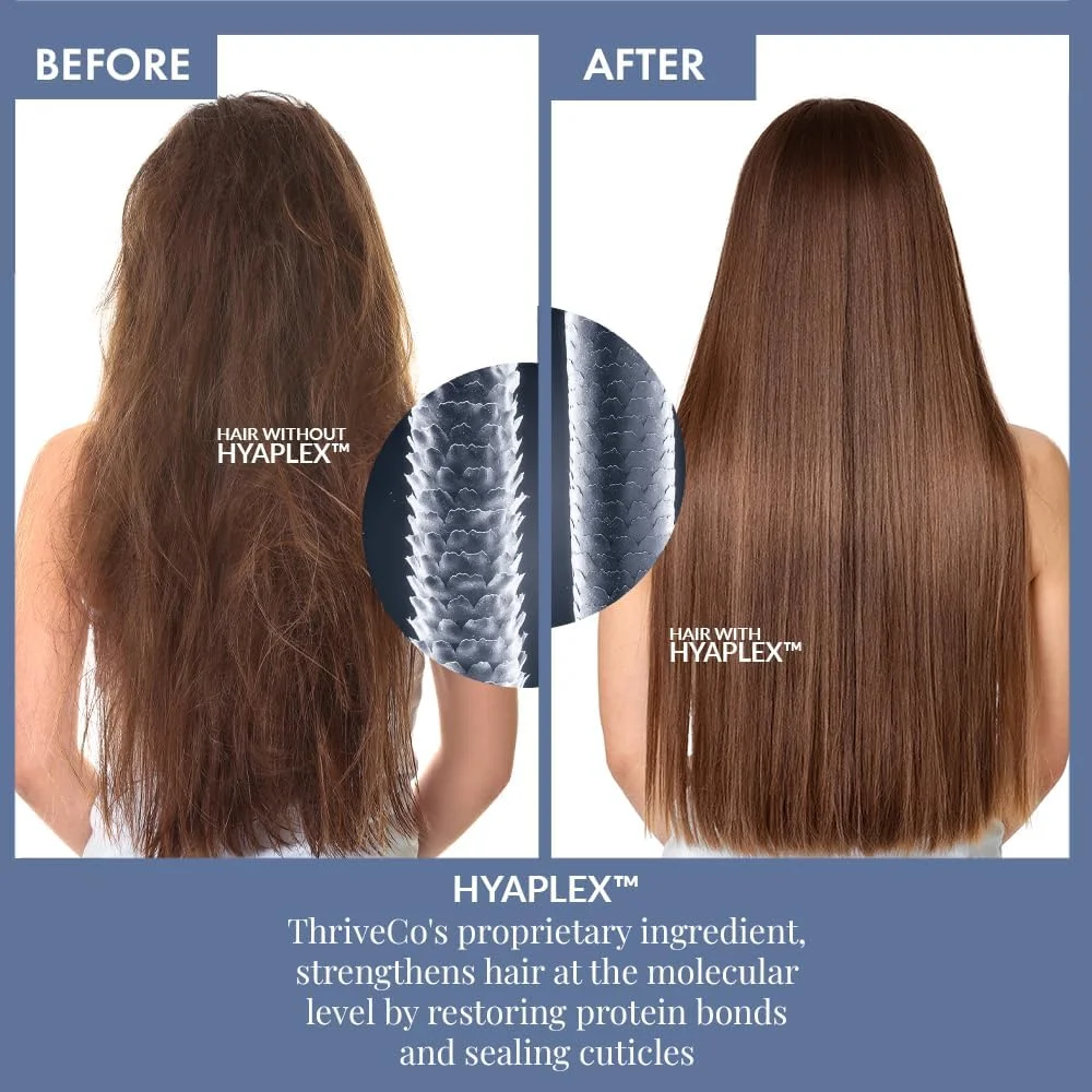 اسپری محافظ حرارت مو ThriveCo | محافظت در برابر حرارت تا 480 درجه فارنهایت | محافظت و ترمیم مو در برابر آسیب های ناشی از حرارت | با فناوری پیوند ساز Hyaplex™ | ایجاد ظاهری آبرسان، براق و صاف