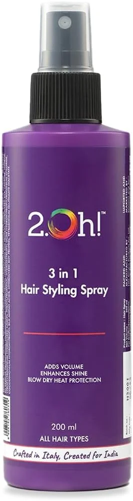 اسپری حالت دهنده مو 3 در 1 2.Oh! - اسپری محافظت حرارتی مو با کیفیت ایتالیایی | اسپری حجم دهنده مو | اسپری براق کننده مو بدون ایجاد رسوب | اسپری موی روزانه برای زنان و مردان | اسپری مو با نگهدارنده طبیعی برای من