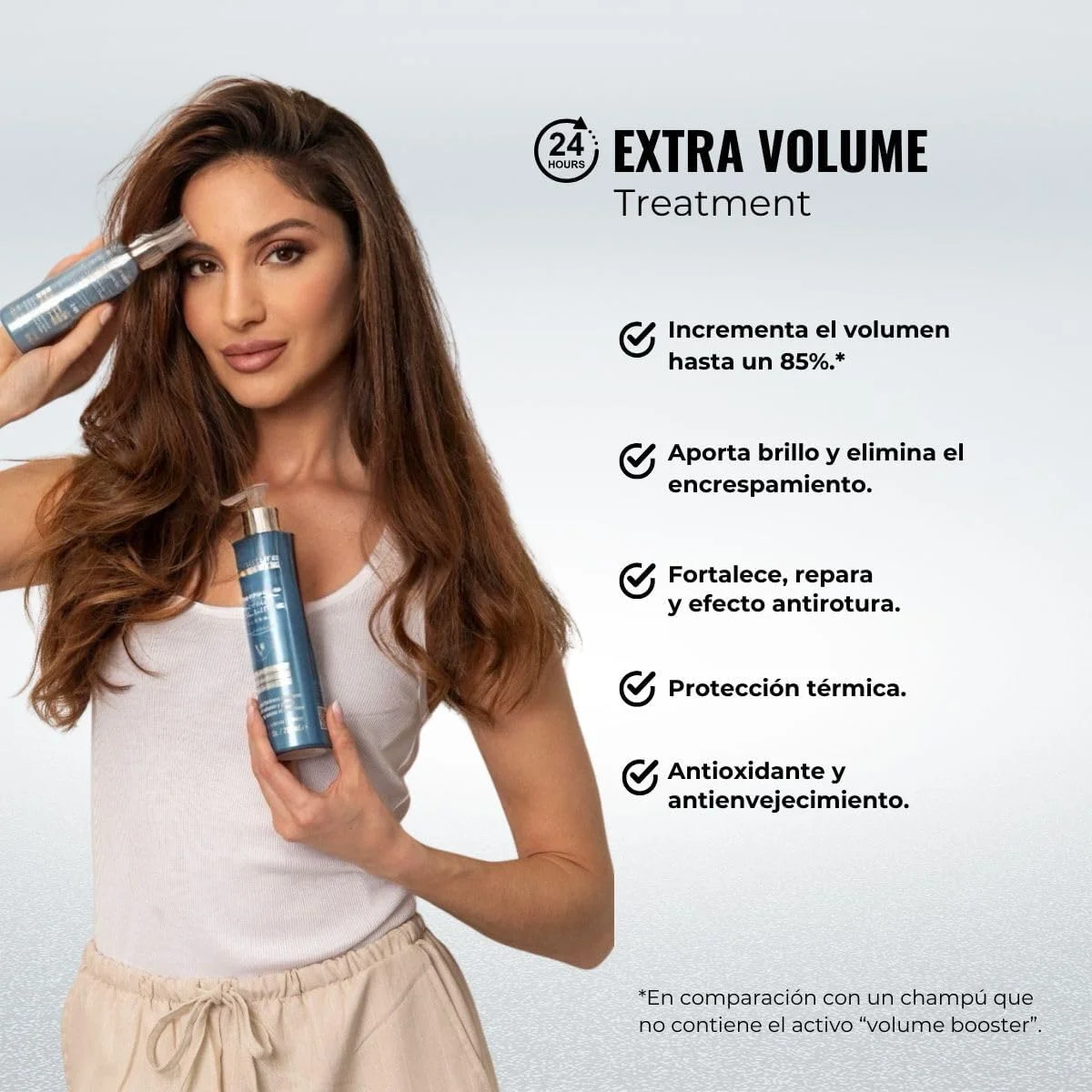 اسپری حجم دهنده مو آوریل ات نیچر - اسپری مو برای موهای نازک، فرمول سبک، محافظت حرارتی بدون نیاز به آبکشی با اسید هیالورونیک، اسپری بافت حرفه ای، 100 میلی لیتر