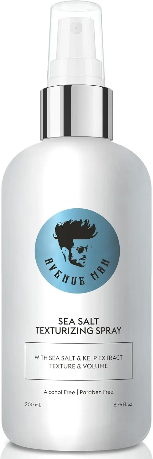 اسپری نمک دریایی مردانه Avenue Man - اسپری موی نمک دریایی بافت دهنده و ضخیم کننده برای مردان حاوی عصاره جلبک دریایی و جلبک قهوه ای - بدون پارابن و سولفات - افزایش حجم و بافت، اسپری موی ساحلی 200 میلی لیتر