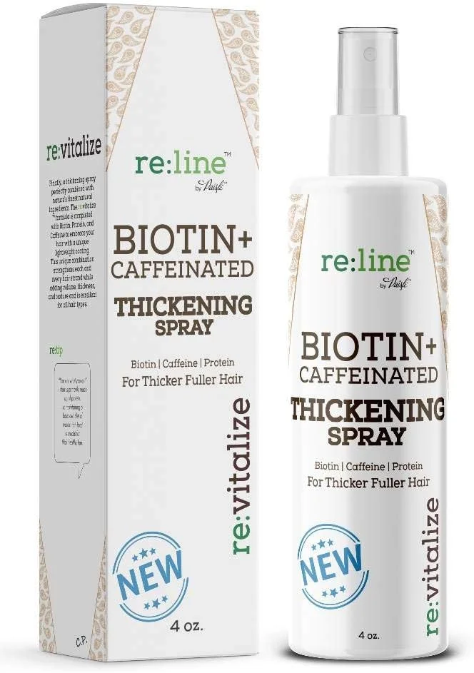 اسپری ضخیم کننده مو بیوتین برای رشد مو، ضخیم کننده طبیعی مو برای موهای نازک، اسپری حجم دهنده مو برای موهای نازک، حجم دهنده مو، اسپری مو، ایمن برای موهای رنگ شده - بیوتین و کافئین - موهای ضخیم تر را در چند ثانیه بدست آورید