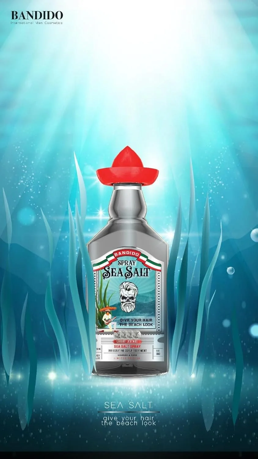 اسپری نمک دریایی مو باندیدو 250 میلی لیتر - اسپری نمک برای مو - اسپری آب نمک مو - اسپری فر کننده مو مردانه - اسپری حجم دهنده - اسپری بافت دهنده مو - اسپری نمک دریایی مو - اسپری موج های ساحلی - محافظت در برابر اشعه ماوراء بنفش