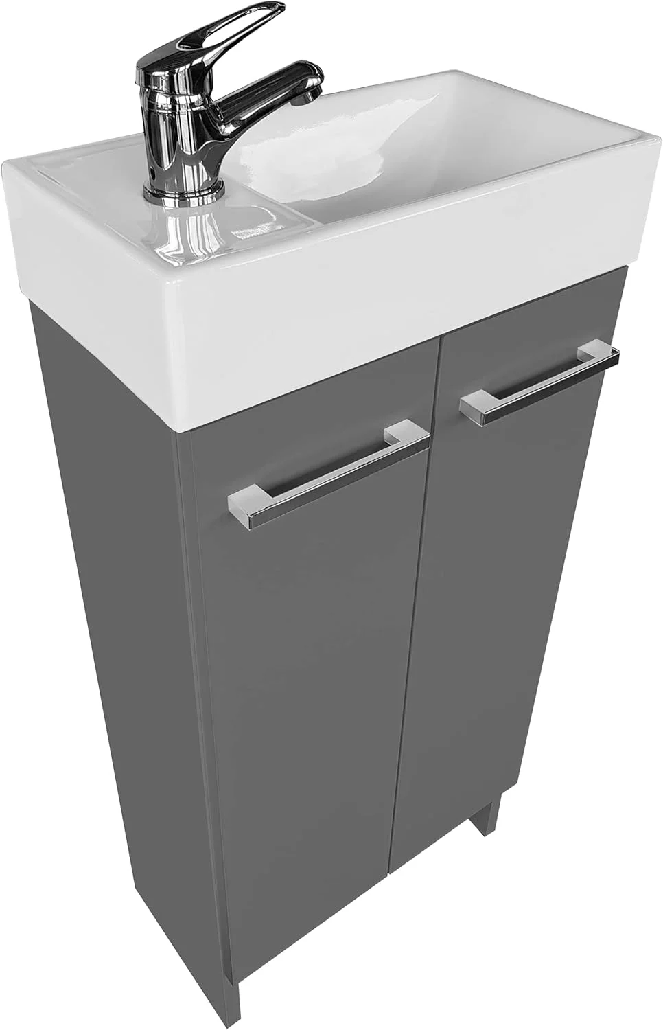 کابینت روشویی پابلینسکی موبل، 81 سانتی متر در 40 سانتی متر در 22 سانتی متر، کابینت حمام با روشویی - واحد روشویی برای حمام 40 سانتی متر، سینک حمام با کابینت (گرافیتی)