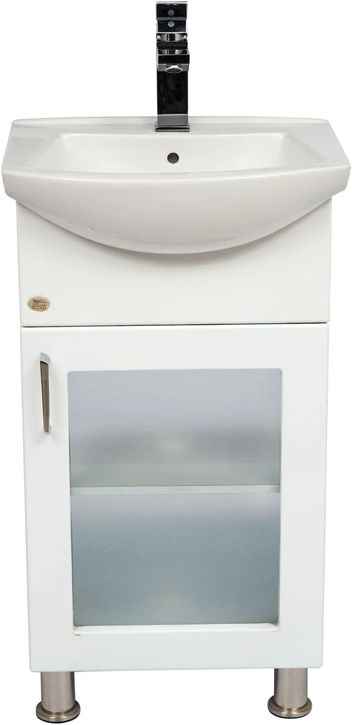 کابینت روشویی پایه دار پلای وود ضد آب Dazzle Kitchen (سفید)