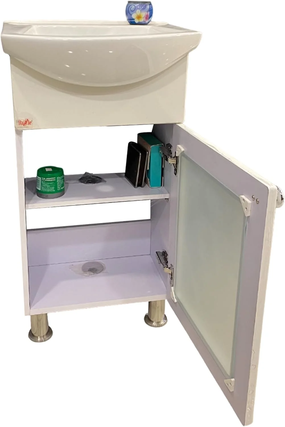 کابینت روشویی پایه دار پلای وود ضد آب Dazzle Kitchen (سفید)