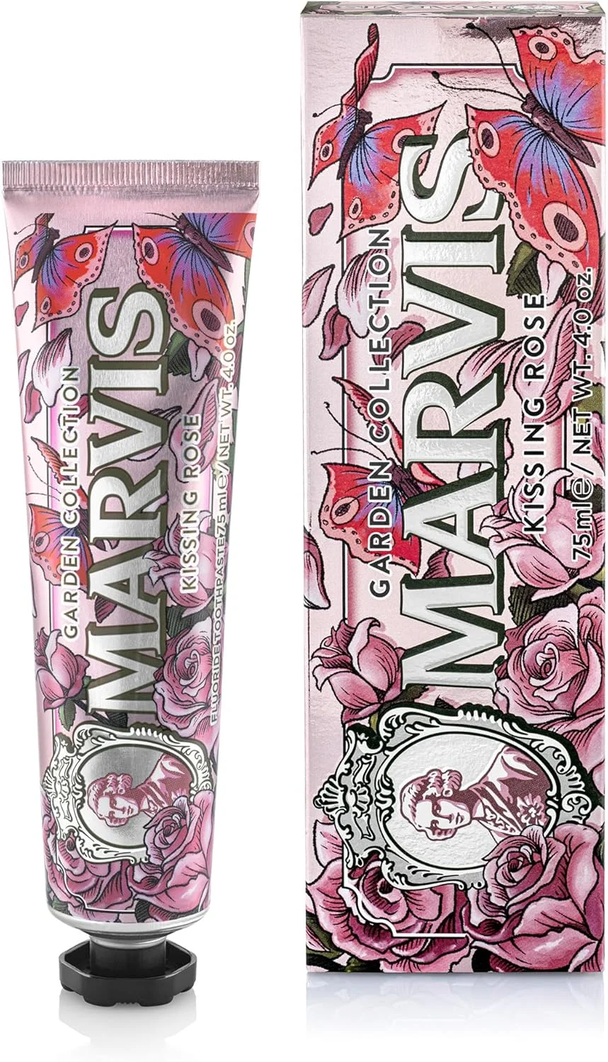 خمیر دندان ادیشن محدود مارویس Kissing Rose، ۷۵ میلی لیتر، خمیر دندان با طعم فوق العاده برای طراوت ماندگار