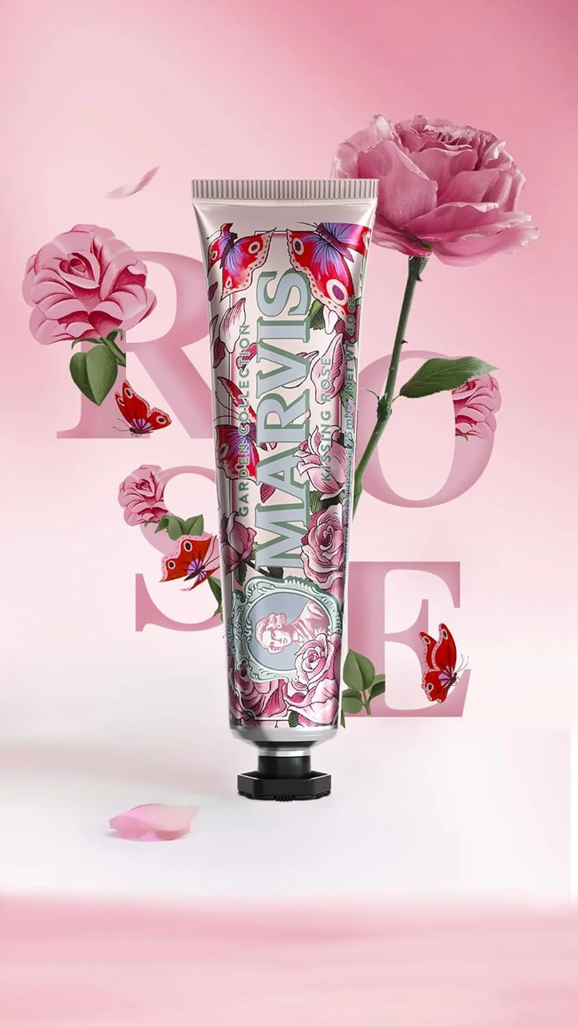 خمیر دندان ادیشن محدود مارویس Kissing Rose، ۷۵ میلی لیتر، خمیر دندان با طعم فوق العاده برای طراوت ماندگار