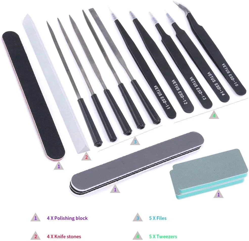 مجموعه ابزار مدل سازی Swpeet شامل 57 قطعه، ابزار اولیه کاردستی، کیت ابزار ساخت مدل برای ساخت مدل ماشین گاندام