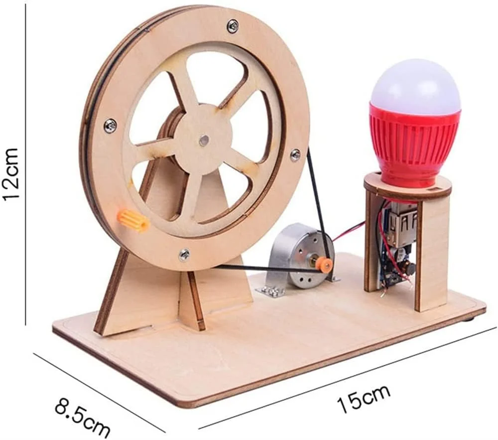 ژنراتور دستی چوبی SYOSI، کیت علمی اسباب بازی ژنراتور دستی، پازل آزمایش فیزیک لامپ، آزمایش های علمی برای کودکان 6-14 سال، رنگ لامپ تصادفی ژنراتور دستی چوبی SYOSI، کیت علمی اسباب بازی ژنراتور دستی، پازل آزمایش فیزیک لامپ، آزمایش های علمی برای کودکان 6-14 سال، رنگ لامپ تصادفی