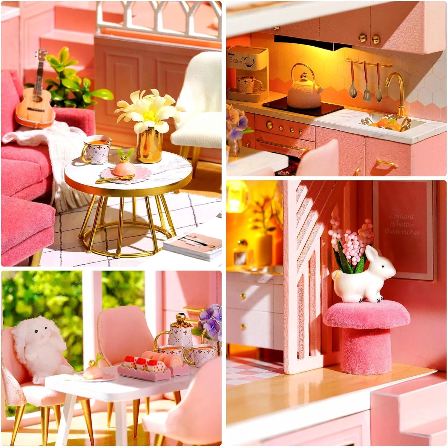 مجموعه خانه عروسکی مینیاتوری SYOSI، خانه عروسکی چوبی دست ساز مینیاتوری در مقیاس 1:24 همراه با موسیقی، هدیه صنایع دستی عالی برای تولد، روز مادر، کودکان، نوجوانان و بزرگسالان - مدل ویلا را مونتاژ کنید مجموعه خانه عروسکی مینیاتوری SYOSI، خانه عروسکی چوبی دست ساز مینیاتوری در مقیاس 1:24 همراه با موسیقی، هدیه صنایع دستی عالی برای تولد، روز مادر، کودکان، نوجوانان و بزرگسالان - مدل ویلا را مونتاژ کنید