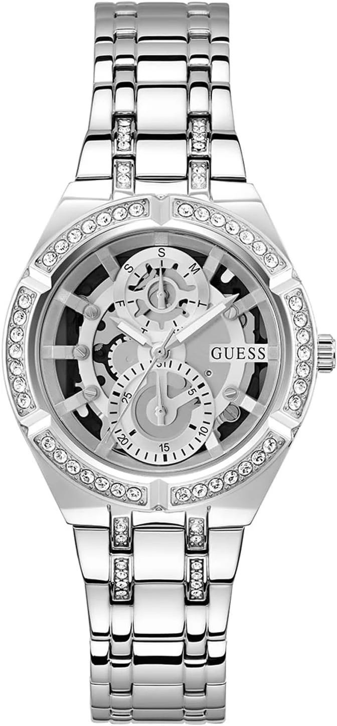 ساعت مچی چندکاره نقره‌ای رنگ گس