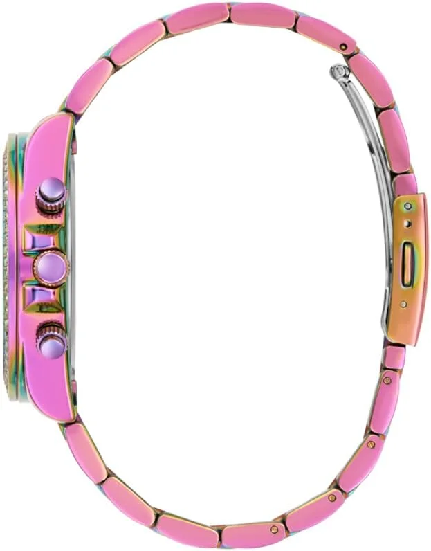 ساعت زنانه گس مدل 38 میلی متری - بند طلایی صفحه صورتی بدنه طلایی ساعت زنانه گس مدل 38 میلی متری - بند طلایی صفحه صورتی بدنه طلایی