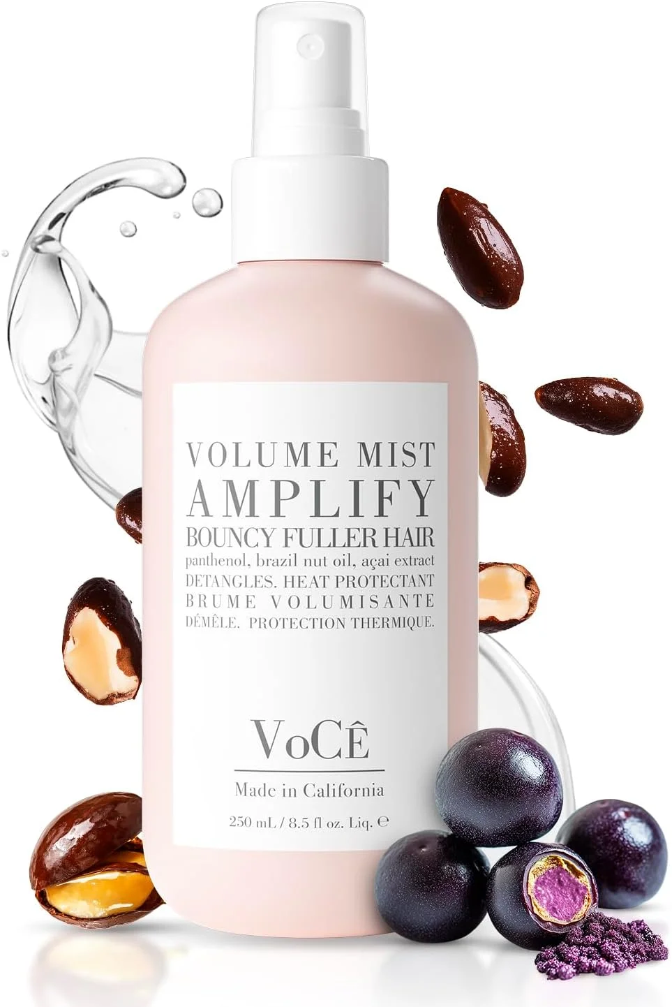 اسپری حجم دهنده مو Voce Haircare. موهایی حجیم، ضخیم، سالم، تغذیه شده، با طراوت، نرم و قوی ایجاد می کند | مناسب برای موهای معمولی، 237 میلی لیتر