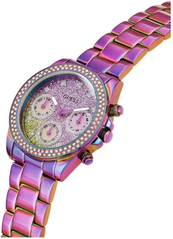 ساعت زنانه گس مدل 38 میلی متری - بند طلایی صفحه صورتی بدنه طلایی ساعت زنانه گس مدل 38 میلی متری - بند طلایی صفحه صورتی بدنه طلایی