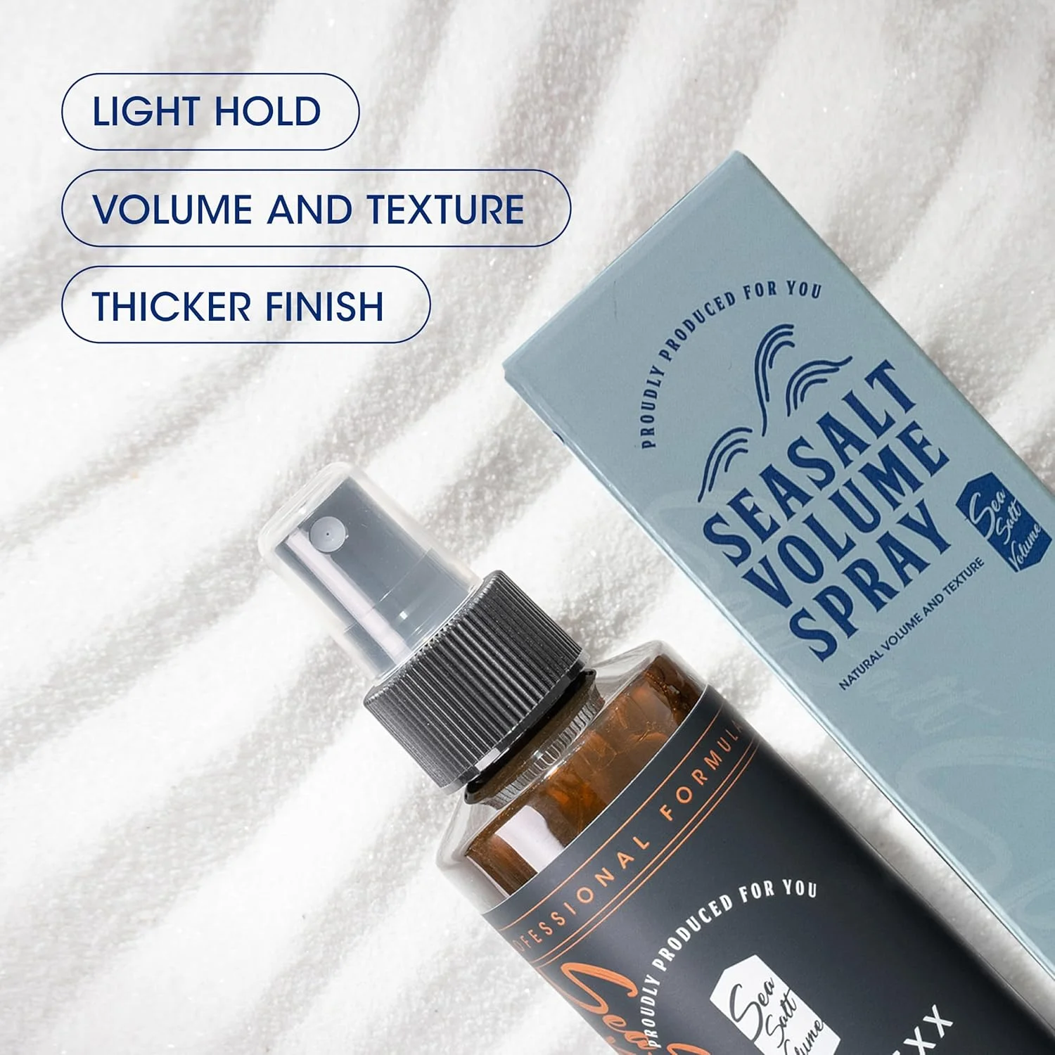 اسپری مو حجم دهنده نمک دریایی هیرپلکس، مناسب برای آقایان و بانوان، ایجاد ظاهری طبیعی، ضخیم و حجیم با پوشش مات و حالت دهی طبیعی، بدون پارابن (200 میلی لیتر)