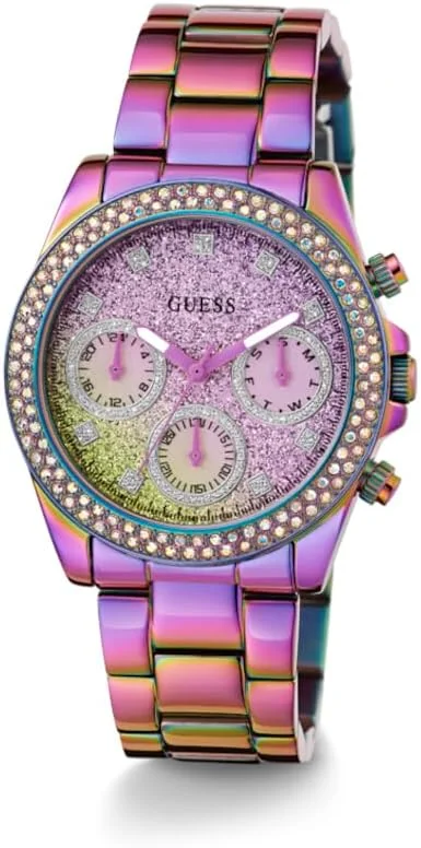 ساعت زنانه گس مدل 38 میلی متری - بند طلایی صفحه صورتی بدنه طلایی ساعت زنانه گس مدل 38 میلی متری - بند طلایی صفحه صورتی بدنه طلایی