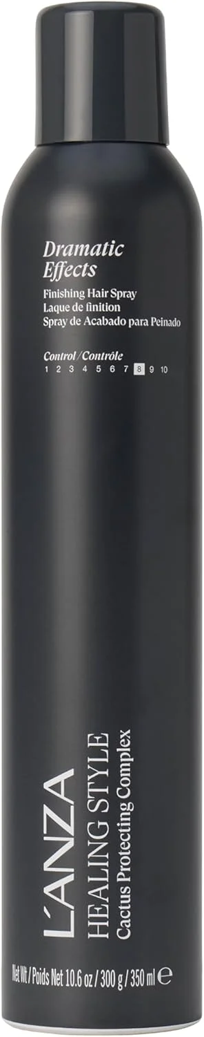اسپری موی حالت دهنده قوی L'ANZA Healing Style Dramatic F/X، از بین برنده وز، مغذی و بازسازی کننده مو در حین حالت دادن، با محافظت در برابر اشعه ماوراء بنفش و حرارت برای جلوگیری از آسیب (300 گرم)