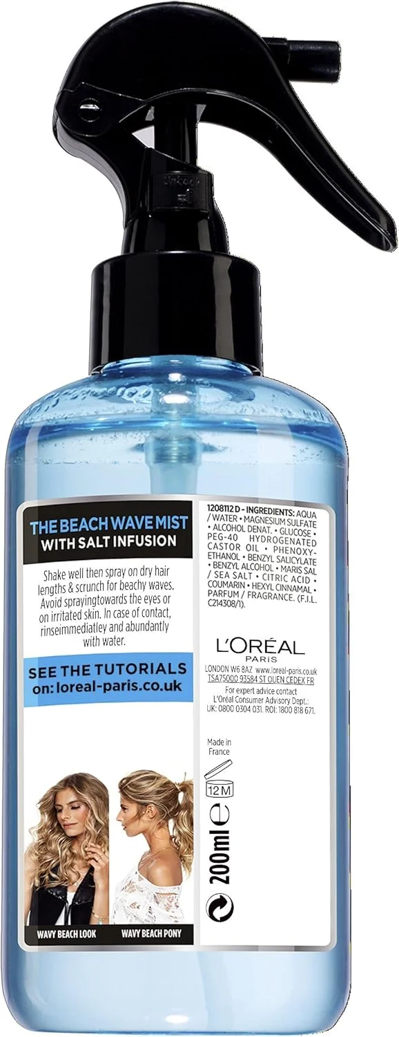 اسپری حالت دهنده مو لورآل استایلیستا مدل The Beach Wave، 200 میلی لیتر اسپری حالت دهنده مو لورآل استایلیستا مدل The Beach Wave، 200 میلی لیتر