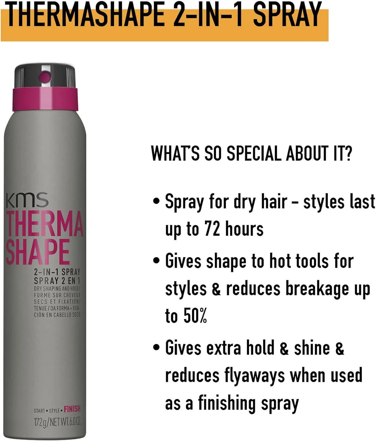 اسپری دو کاره محافظ حرارتی KMS THERMASHAPE، ۱۷۷ میلی لیتر