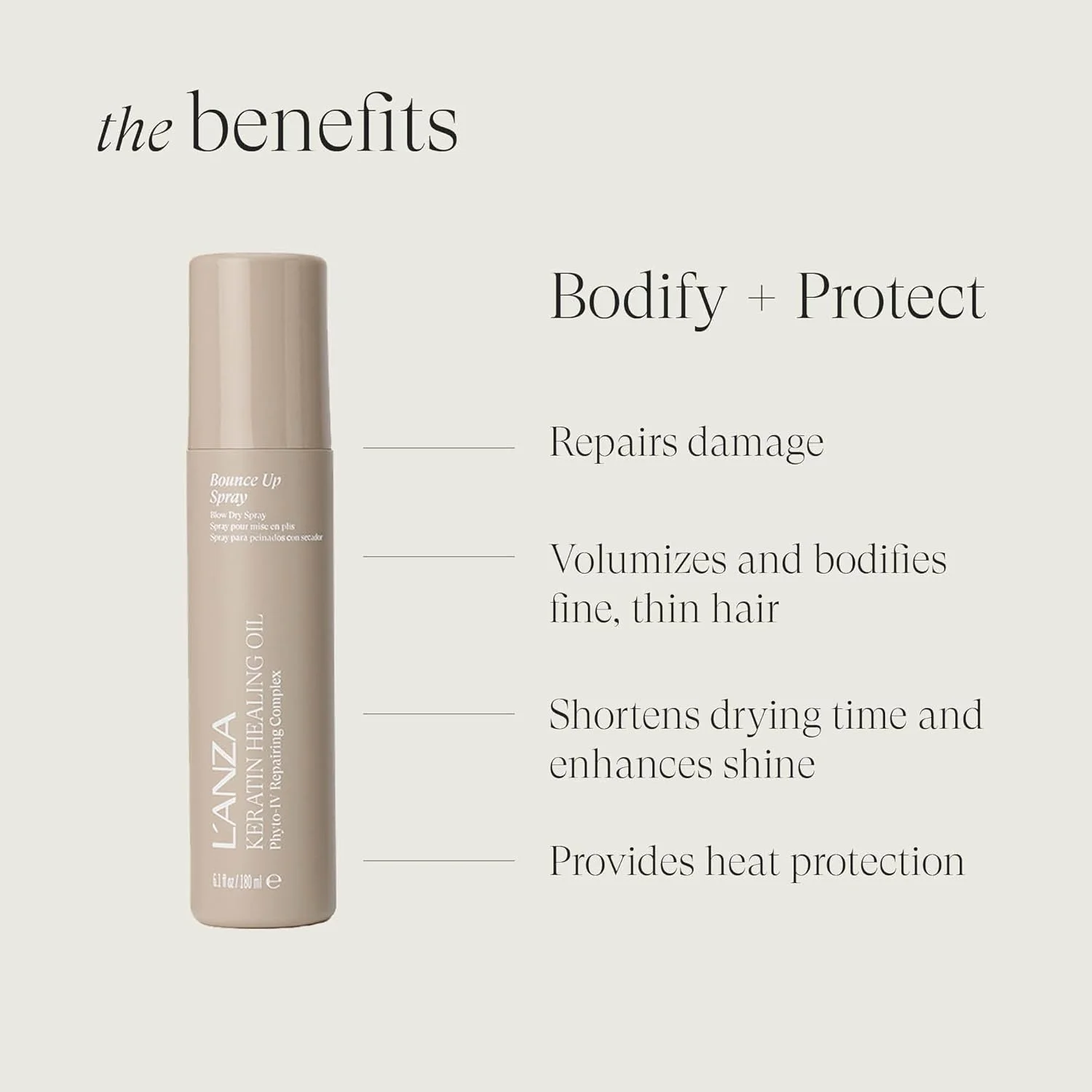 اسپری حجم دهنده مو لAnza Keratin Healing Oil، افزایش دهنده حجم و درخشندگی، با فرمولاسیون سبک، برای افزایش حالت پذیری، حجم و انعطاف مو (180 میلی لیتر) اسپری حجم دهنده مو لAnza Keratin Healing Oil، افزایش دهنده حجم و درخشندگی، با فرمولاسیون سبک، برای افزایش حالت پذیری، حجم و انعطاف مو (180 میلی لیتر)