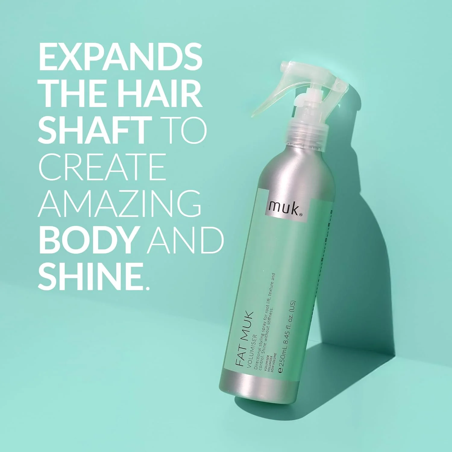 اسپری حجم دهنده مو MUK. Haircare Fat، ضخیم کننده و تقویت کننده مو - 250 میلی لیتر
