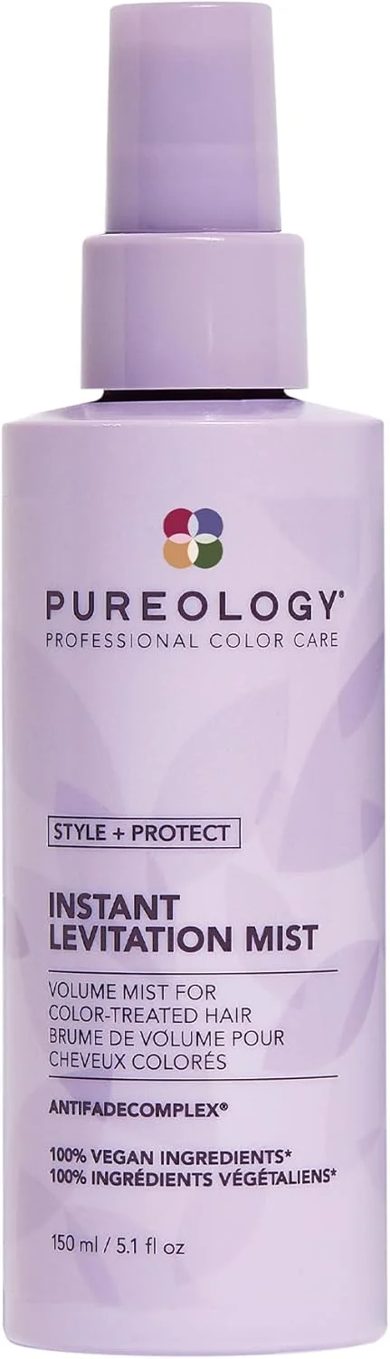 اسپری حجم دهنده فوری موهای رنگ شده پیورولوژی مدل Style + Protect Instant Levitation | مناسب موهای نازک و رنگ شده | سبک و بدون سولفات | وگان | 150 میلی لیتر
