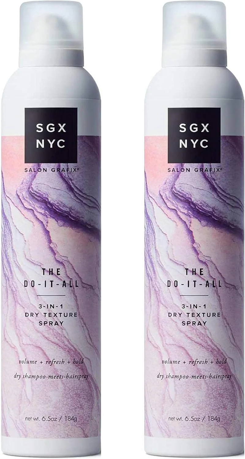 اسپری بافت دهنده خشک سه کاره SGX NYC مدل The Do-It-All حجم 192 میلی لیتر (2 عددی) اسپری بافت دهنده خشک سه کاره SGX NYC مدل The Do-It-All حجم 192 میلی لیتر (2 عددی)
