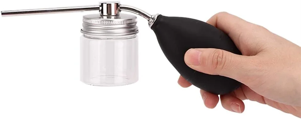 اسپری اپلیکاتور فیبر مو WinmetEuro، پمپ اتومایزر فیبر مو مشکی با روکش نقره ای انعطاف پذیر، جذب قوی، کاربردی و محکم برای پودر اسپری مو برای مراقبت در منزل