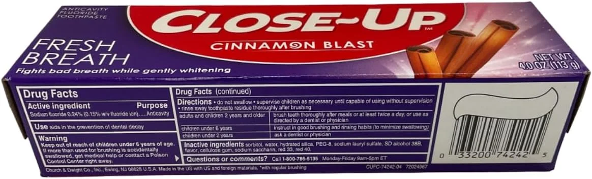 خمیر دندان فلوراید کلوز آپ، ژل قرمز طراوت بخش 113 گرم