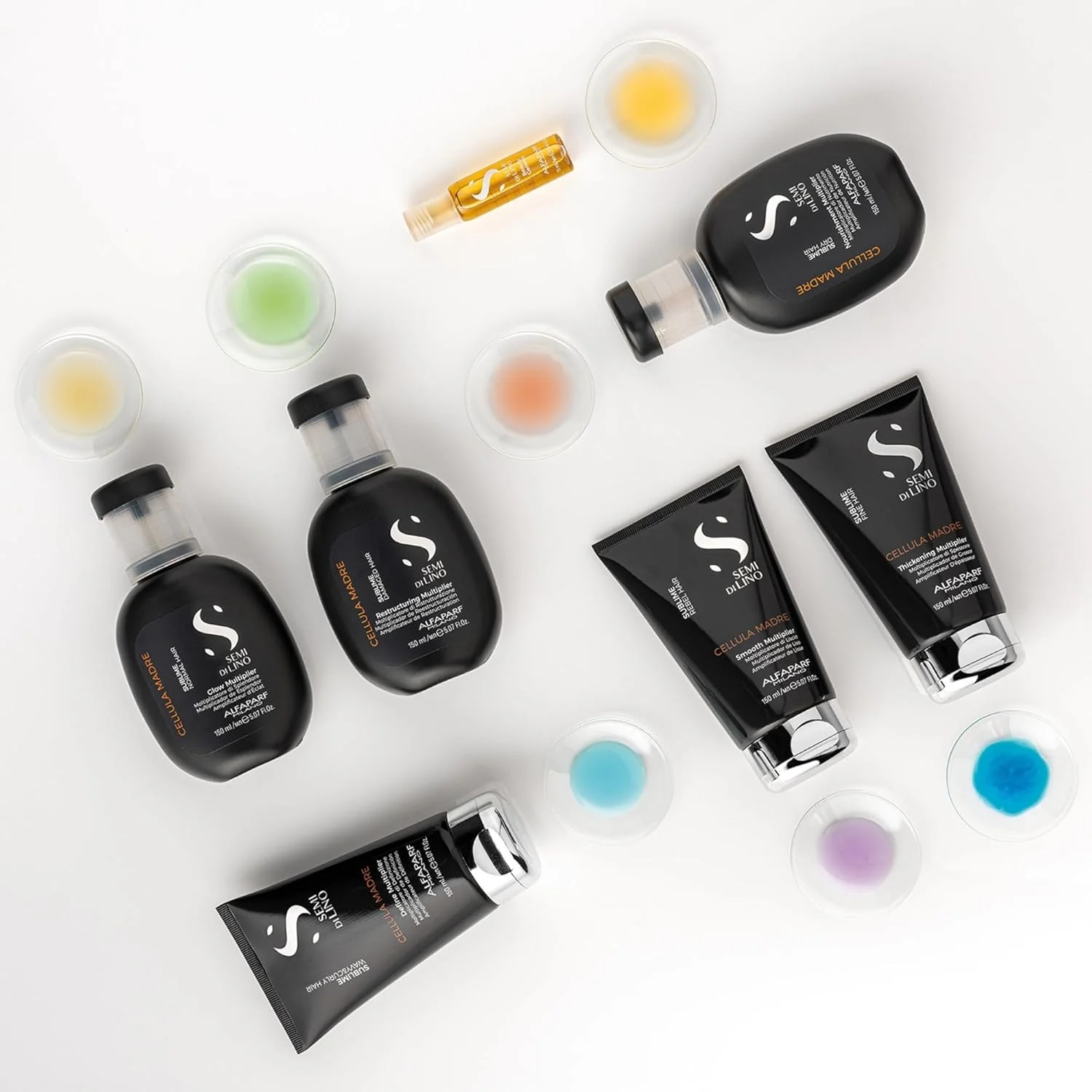 مولتی پلایر صاف کننده مو آلفاپارف میلانو سمی دی لینو سلولا مادره - درمان ژلی موهای براق برای کنترل روزانه وز مو - استفاده به عنوان ژل صاف کننده ضد وز برای درخشش و حالت پذیری مو (150 میلی لیتر)