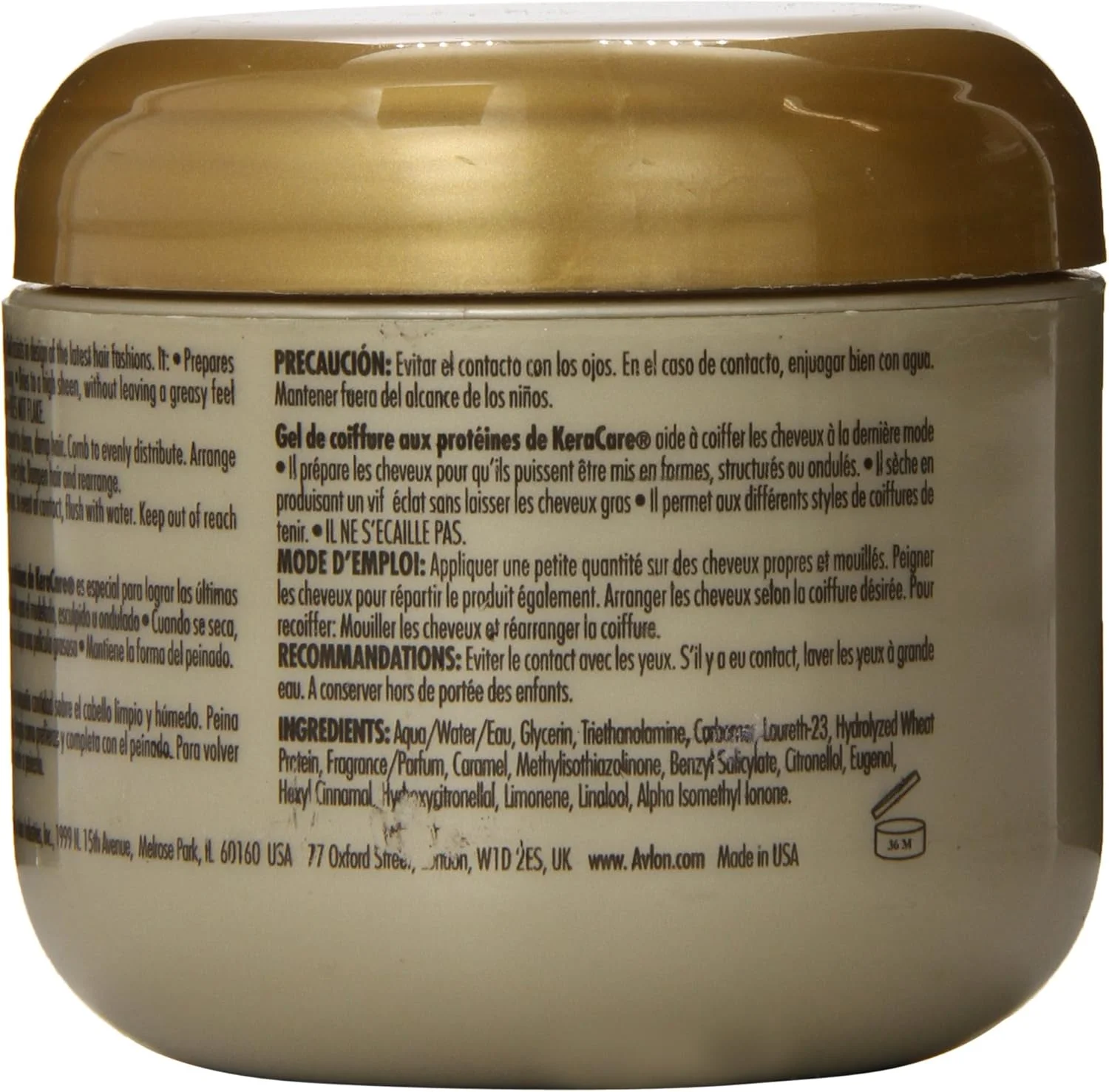 ژل حالت دهنده پروتئینی آولون KeraCare مناسب برای آقایان و بانوان - 118 میلی لیتر