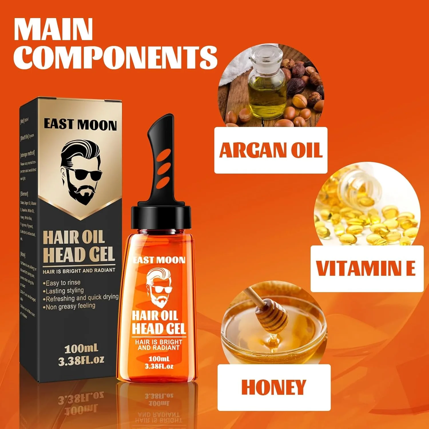 ژل حالت دهنده مو مردانه آزونه، چسب مو، شانه واکس مو 2 در 1، ژل مو با قدرت نگهدارندگی قوی، واکس مو برای مردان - طراحی منحصر به فرد عالی است، ژل حالت دهنده موی سریع و بادوام برای مردان