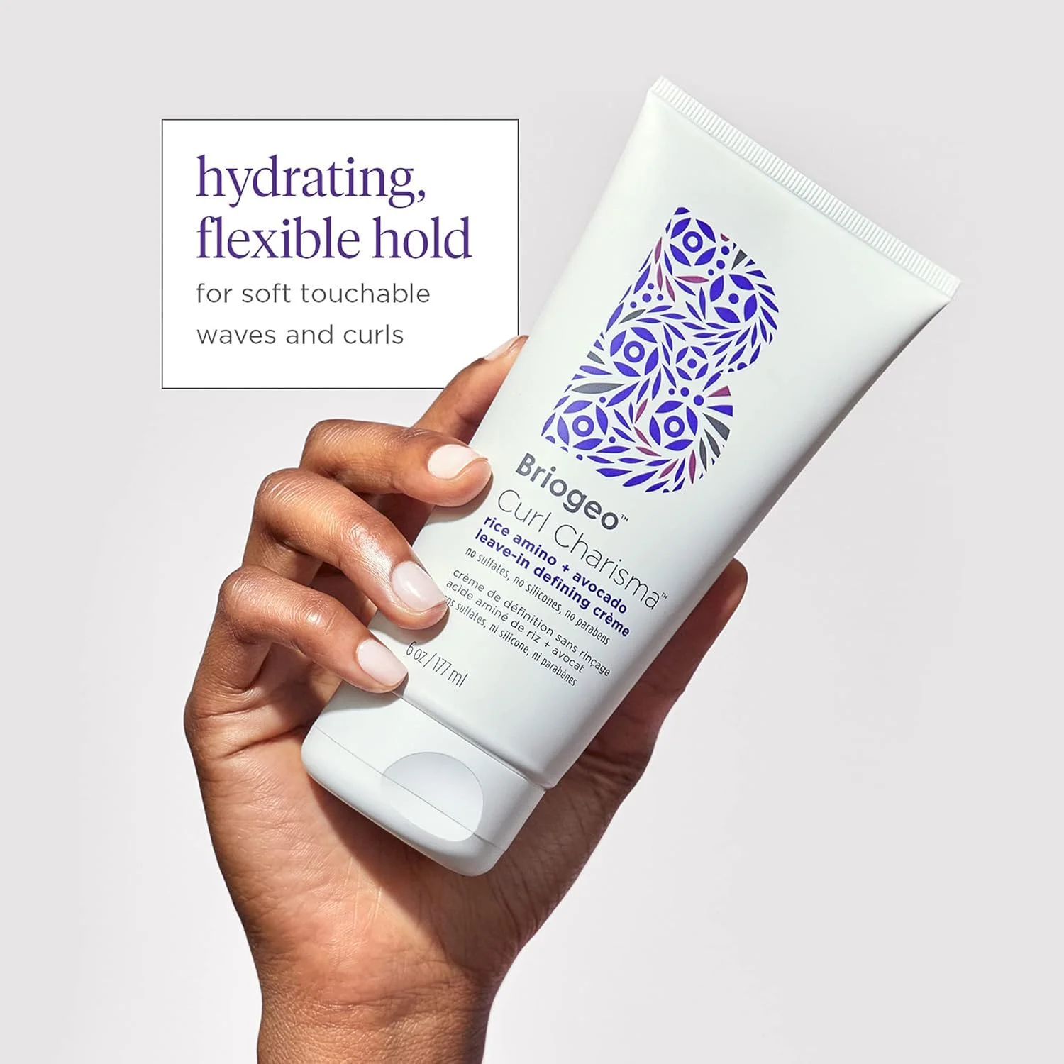 کرم حالت دهنده مو برنج آمینو و آووکادو بریوجیو کرل کاریزما | حالت دهنده بدون نیاز به آبکشی برای موهای موج دار، فر و مجعد | وگان، بدون فتالات و پارابن | 177 میلی لیتر